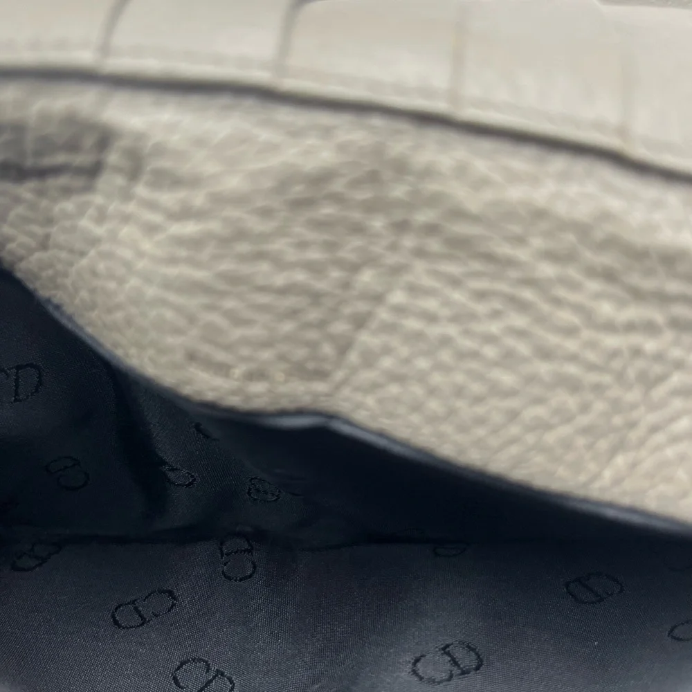 Christian Dior Two-Tone Clutch with Micro-CD Detail w/ COA